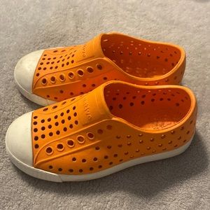 Toddler boys orange Native shoes